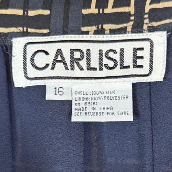CARLISLE 100% Silk Skirt, A Line/Pleated, High Waist Skirt, Size 16 - Picture 5 of 7
